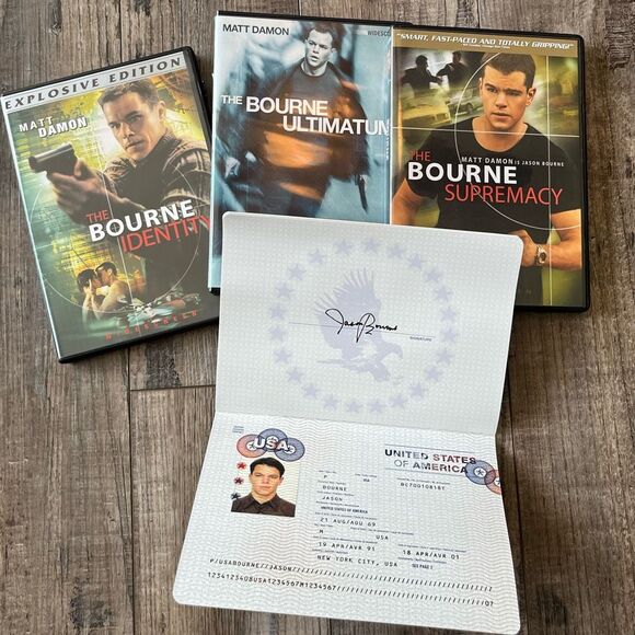 DVD Series Matt Damon in THE JASON BOURNE COLLECTION DVD 3 Movie Set - Picture 3 of 6